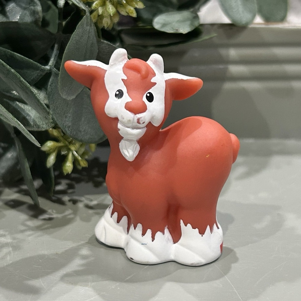 Vintage 1998 Fisher Price Little People Red Kid Goat With White Beard